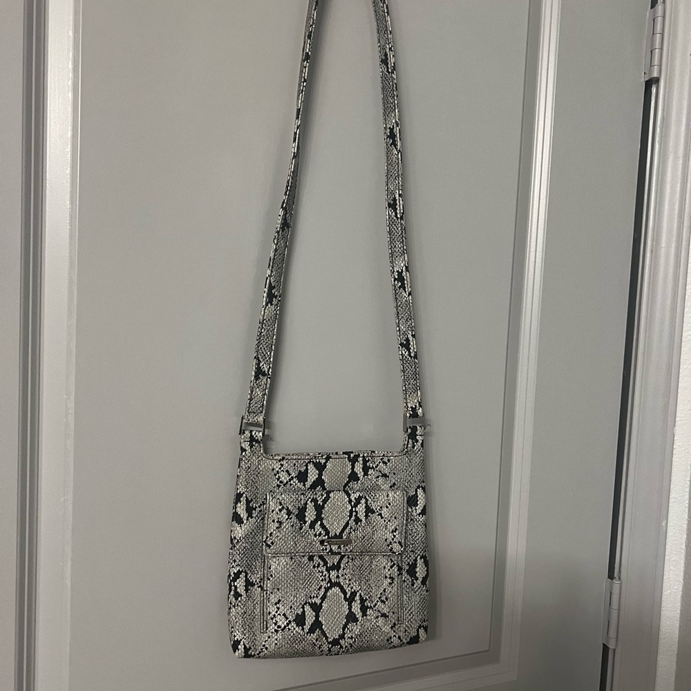 Stylish Snake Print Crossbody Bag